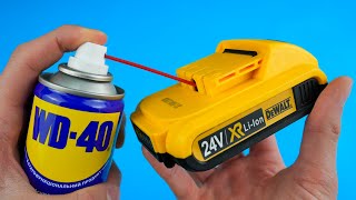 The Old Battery will be like New in 1 minute Apply WD40 to a Battery and be Amazed [upl. by Swinton897]