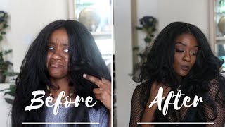 How to Curl a Synthetic Wig Outre Neesha Wig [upl. by Killigrew]