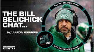 Aaron Rodgers reveals details of onfield talk with Bill Belichick  The Pat McAfee Show [upl. by Courtland]