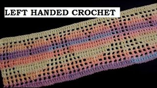 Left handed Crochet patterns Crochet filet Heart Blanket [upl. by Eniruam]