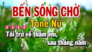 Bến Sông Chờ Karaoke Tone Nữ  Nhạc Beat Mới  Karaoke Như Ý [upl. by Asemaj578]