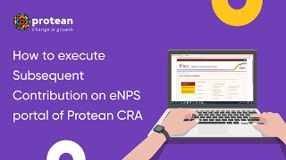 VP5 How to execute Subsequent Contribution on eNPS portal of Protean CRA [upl. by Ericka]