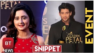 Siddharth Shukla  Rashami Desai wins Best Jodi at Golden Petal Awards 2017 [upl. by Haisoj]