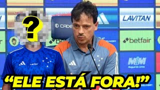 FERNANDO DINIZ FICOU FURIOSO JOGADOR ESTÁ FORA DOS PLANOS DO CRUZEIRO NOTICIAS CRUZEIRO HOJE [upl. by Obocaj]