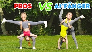 Unmögliche Akrobatik Challenge PRO vs NEULINGE Drehe das Glücksrad  Gymnastiktricks [upl. by Baerl]