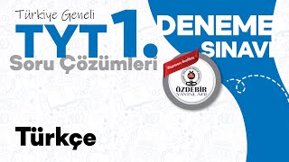 Ekim 2024  YKS 1 Deneme Sınavı TYT TÜRKÇE Çözüm Videoları [upl. by Emmaline]