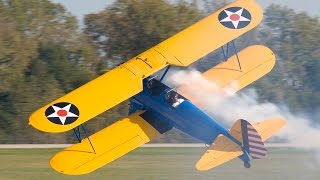 MASTERFUL Stearman Aerobatics  John Mohr  Gathering of Mustangs and Legends 2007 [upl. by Siuluj311]