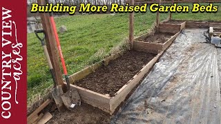 Building More Raised Garden Beds in our Fenced in Vegetable Garden Plus a Garden Planner Giveaway [upl. by Anaidiriv]