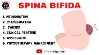 Spina bifida types causes symptoms physiotherapy assessment and management [upl. by Hasty]