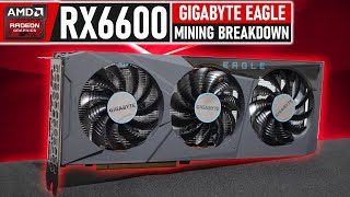 RX6600 Eagle Mining Hashrate Overclock Settings amp Profitability [upl. by Anilad]