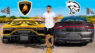 I Raced My LAMBORGHINI SVJ And Dodge HELLCAT REDEYE Jailbreak [upl. by Sirrah]