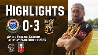 Highlights  Barton Rovers 03 Folkestone Invicta  Isuzu FA Trophy  261124 [upl. by Ekez]