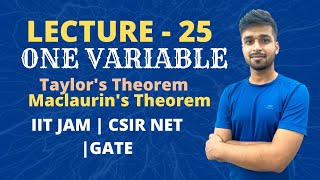 Lecture 25  Taylors Theorem  function of one variable   IITJAM  VY Sir [upl. by Wiener932]