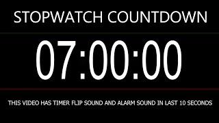 7 Hours or 420 Minutes Stopwatch Alarm Countdown with Flip clock sound countdown stopwatch time [upl. by Pitarys380]