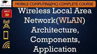 L30 Wireless Local Area NetworkWLAN Architecture Components Application  Mobile Computing [upl. by Auhsot]