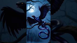 Snake and Crow Best animal combine ai shorts animalfusion hybrid cartoon [upl. by Just]