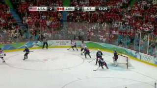 Sidney Crosby Scores Winning Goal Canada VS USA Gold Medal Game [upl. by Yadahs544]