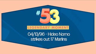 Legendary Moment 53  Hideo Nomo Strikes Out 17 [upl. by Lexie]