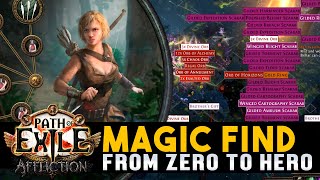 Pathfinder Caustic Arrow  How to Start Magic Find Part 1 Path Of Exile  Affliction 323 [upl. by Aicilana]