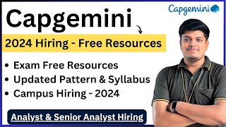 Capgemini 2024 Campus Hiring Updated Exam Pattern  Free Resources Selected Candidate Interview Exp [upl. by Lenaj]