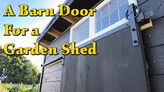 Making a barn door for a garden shed [upl. by Latt]