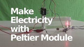 Generate Electricity with Peltier Module  The Seebeck Effect [upl. by Alverta]