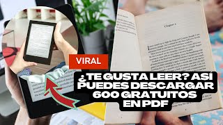 ¡LIBROS GRATUITOS así puedes Descargar más de 600 libros gratis en PDF cursos y mucho más [upl. by Adiuqram276]