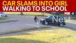 Driver speeds off after hitting Plano 12yearold walking to school [upl. by Tarrance]