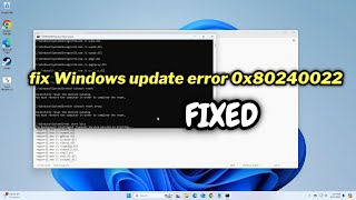 FIXED Windows update error 0x80240022 [upl. by Bevis]