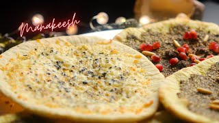 Manakeesh  Lebanese Pizza Recipe Manakeesh  Easy Manakish with Zaatar and Cheese [upl. by Bertine]