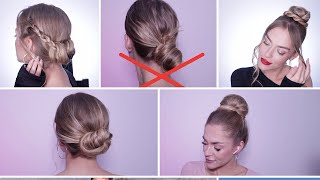 4 QUICK amp EASY HAIR IDEAS FOR GREASY HAIR [upl. by Pincince]