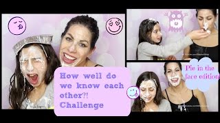 How Well Do We Know Each Other Challenge  Pie in the face edition [upl. by Aylmer]