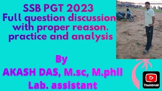 SSB PGT 2023 100 analysis and practice With examples [upl. by Enerol692]