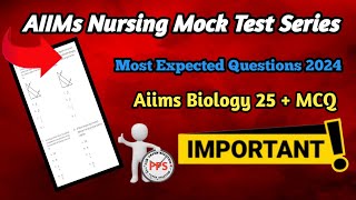 Aiims Nursing Full Syllabus Test series for Nursing 2024  45 MCQ Most Expected Questions 2024 pyq [upl. by Akered705]