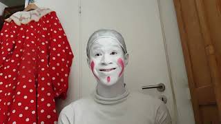 Whiteface Clown Makeup Routine wo any talking [upl. by Akiner]