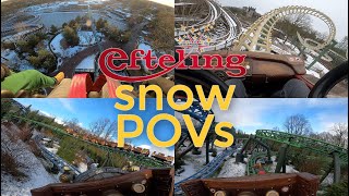 Winter Efteling all coasters SNOW POVs [upl. by Madda]