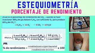 Porcentaje de Rendimiento de una Reacción Química [upl. by Aticnemrac]