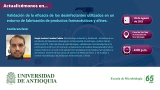 Actualicémonos en Validación de la eficacia de los desinfectantes utilizados en un entorno [upl. by Cariotta]