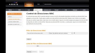 Elimina los intrusos de tu red de wifi a través del filtrado MAC en el Módem ARRIS TG2482A [upl. by Broeker]