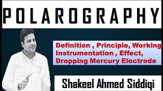 Polarography definition  principle  instrumentation  working  DMU dropping mercury electrode [upl. by Idnahs]