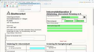 Inkomstdeklaration 2 via Skatteverkets API [upl. by Immak]