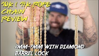 Rope Chain Sizing Guide  2mm7mm  Daniel Jewelry Inc [upl. by Stout397]