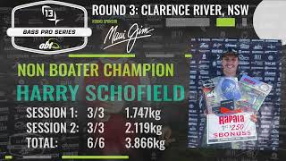 2024 13Fishing BASS Pro Series  Maui Jim Clarence River Non Boater Champion Harry Schofield [upl. by Nyrol]