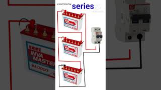 series and parallel connection kaise kare battery ka electrical automobile shorts [upl. by Nuahsad]