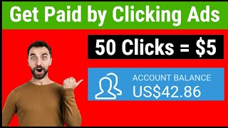 Get Paid To Click Ads 010 Per Click  Earn Money Online 10 a Day 2022 [upl. by Dlonyar]