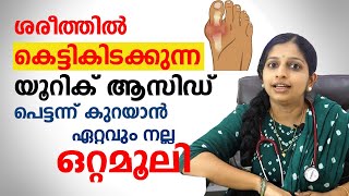 ശരീരത്തിൽ കെട്ടികിടക്കുന്ന യൂറിക് ആസിഡ് കുറക്കാൻ ഏറ്റവും നല്ല ഒറ്റമൂലി  uricacid  Arogyam [upl. by Landa]