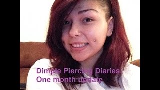 Dimple Piercings 1 Month Update Piercings NativeBeauty [upl. by Qirat283]