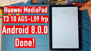 huawei media pad t3 10  agsl09 frp bypass  huawei tab frp bypass  android frp remove easy method [upl. by Shaylah]