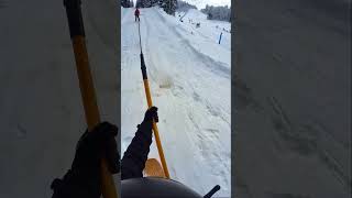 How to ride a tbar ski lift on a snowboard  Beginner snowboarding tutorial [upl. by Emmey]