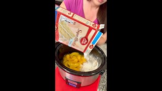 3 Ingredient Peach Cobbler 🍑 dessert easyrecipe peaches [upl. by Alicia]